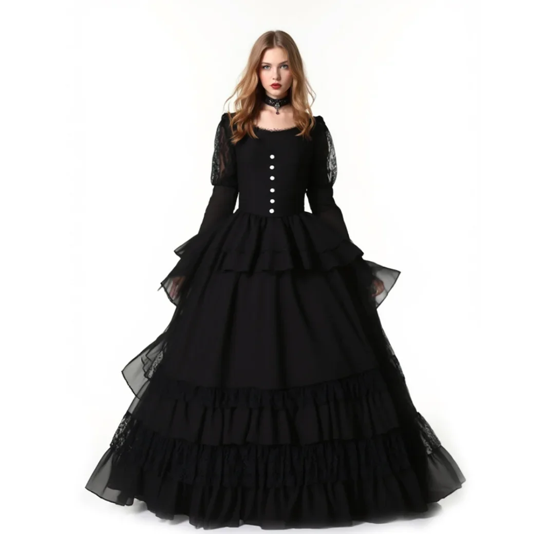Medieval Renaissance Dress Women - Women Medieval Gothic Lolita Dress Anime