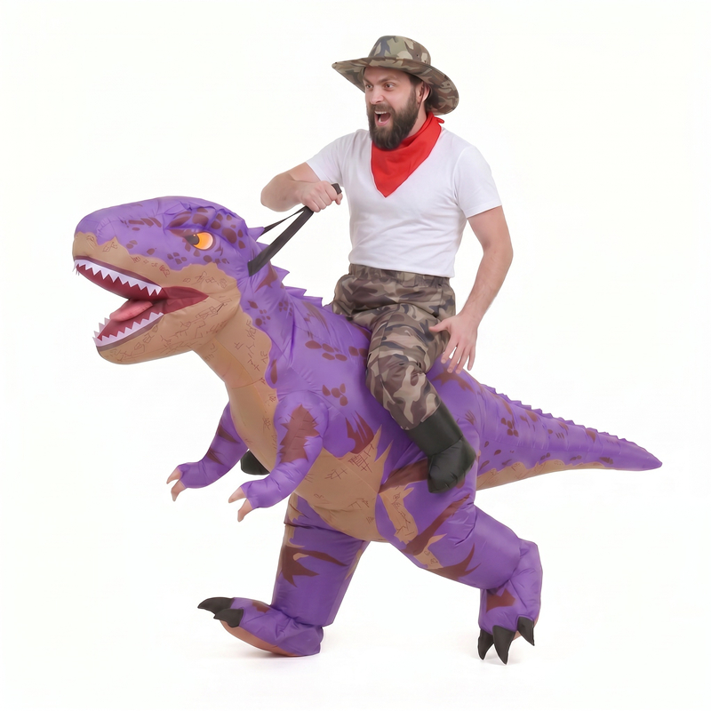 Funny Camo purple T-Rex Inflat - Inflatable Dinosaur Costume Adult ulasan dan harga