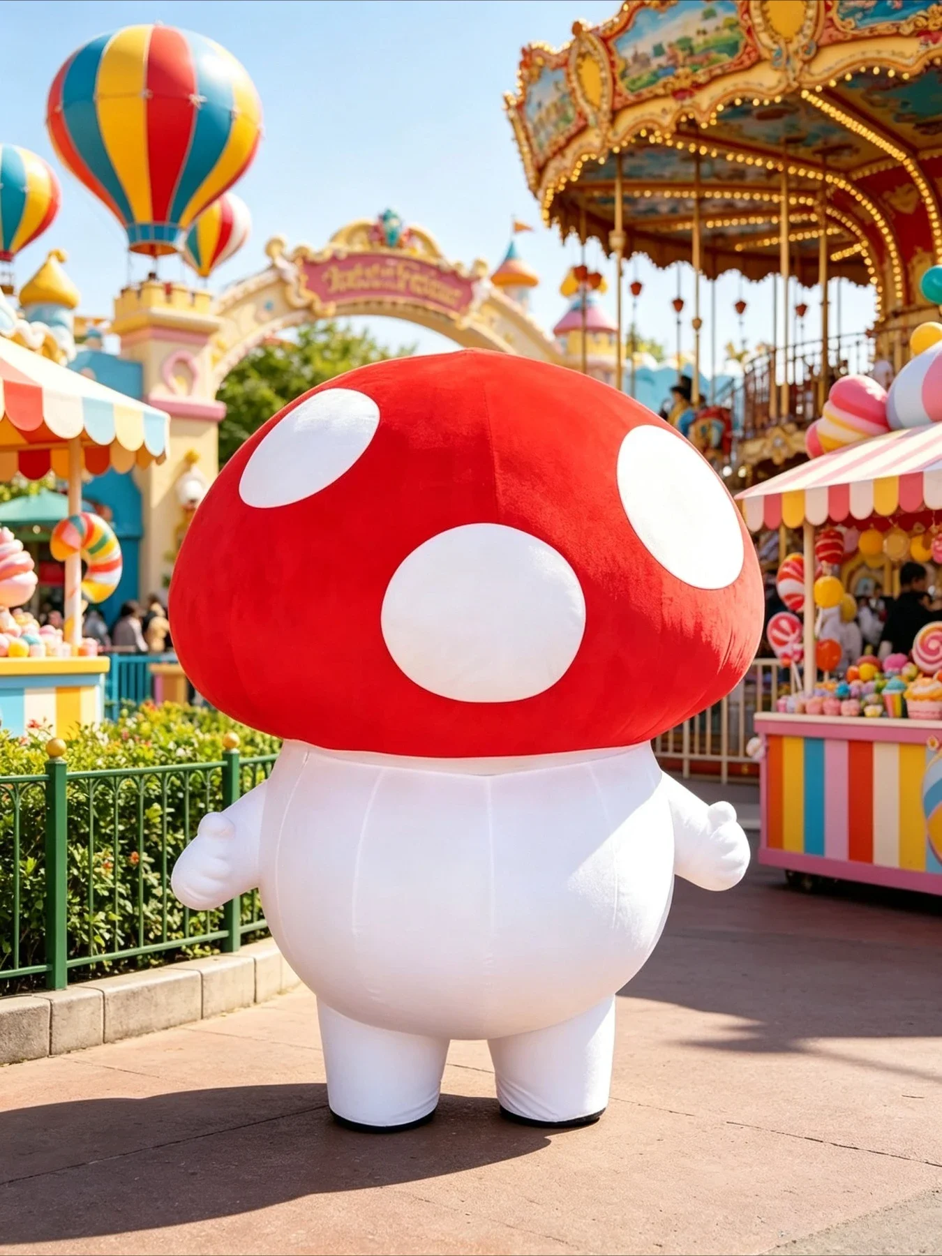 Inflatable Mushroom Mascot Cos - Costumes ulasan dan harga