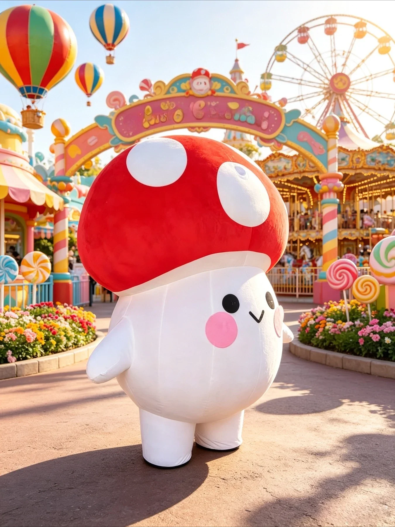 Inflatable Mushroom Mascot Cos - Costumes ulasan dan harga
