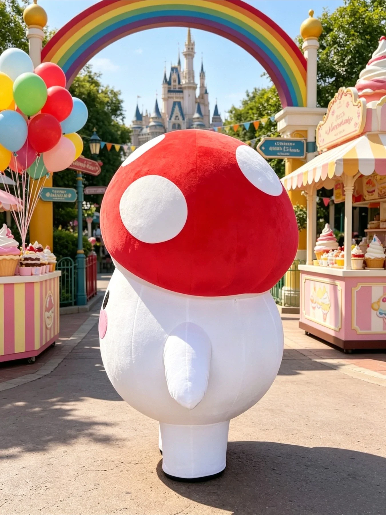 Cute Mushroom Inflatable Masco - Costumes ulasan dan harga
