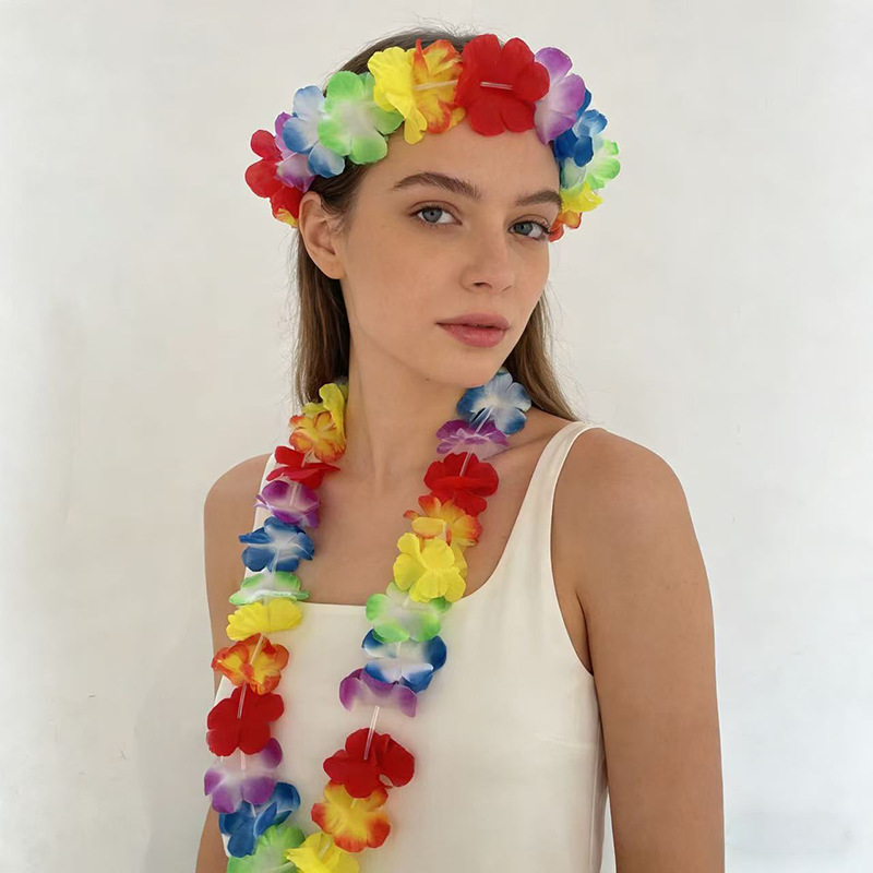Hawaiian Flower Leis Garland N - Glow In The Dark Party Glasses ulasan dan harga