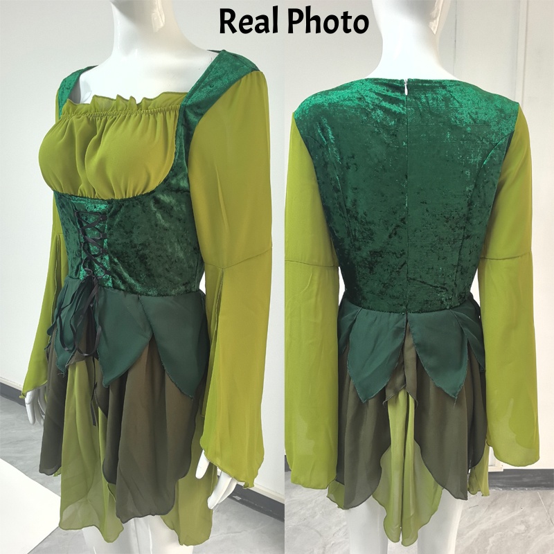 Women's Elf Medieval Green Fai - Medieval Renaissance Dress Women ulasan dan harga