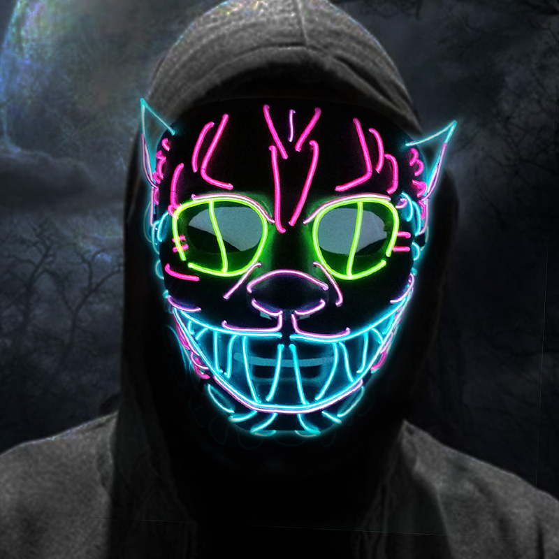 High Quality Cat King Full Fac - Led Purge Mask Halloween ulasan dan harga