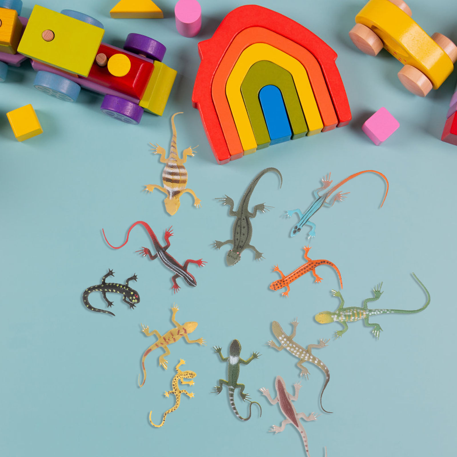 12Pcs Realistic Gecko Simulati - Prank Toys ulasan dan harga