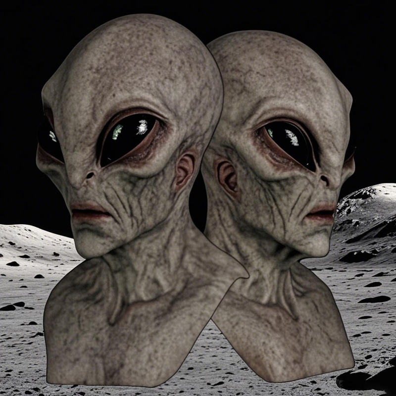 1pc, Alien Mask - Realistic la - Latex Alien Mask Realistic ulasan dan harga