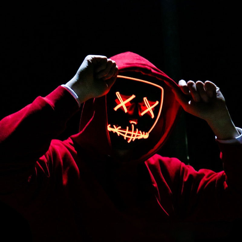 Halloween Neon Led Purge Mask  - Led Purge Mask Halloween ulasan dan harga